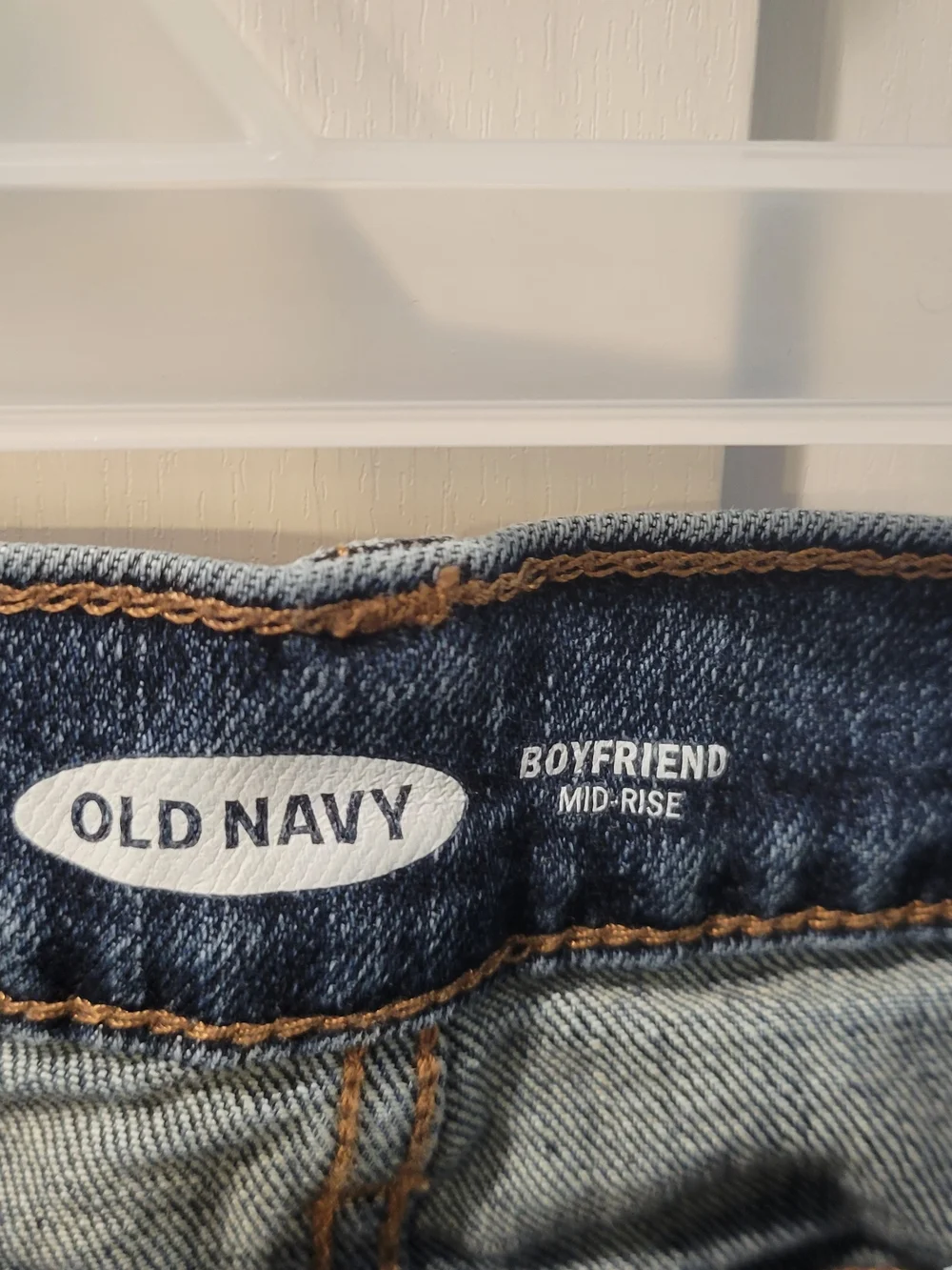 Old Navy Women's Straight Leg Jeans in Dark Blue Wash